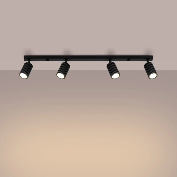 Lampa sufitowa na listwie KARBON SL.1584 tubki regulowane czarne
