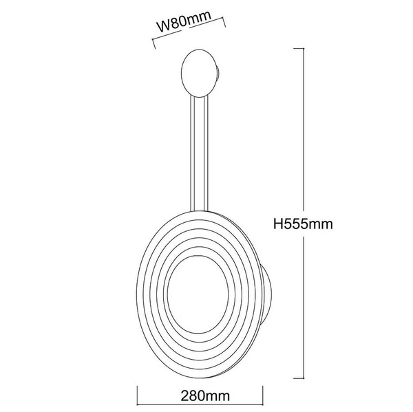 Ścienna lampa do salonu Bell LP-1702/1W TR LED 8W 3000-6000K złota czarna