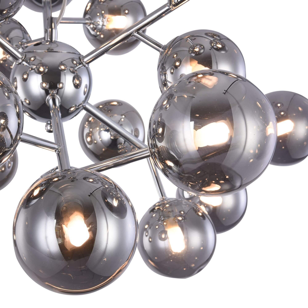 LAMPA wisząca DALLAS MOD545PL-24CH Maytoni modernistyczna OPRAWA molekuły ZWIS kule balls chrom przydymione