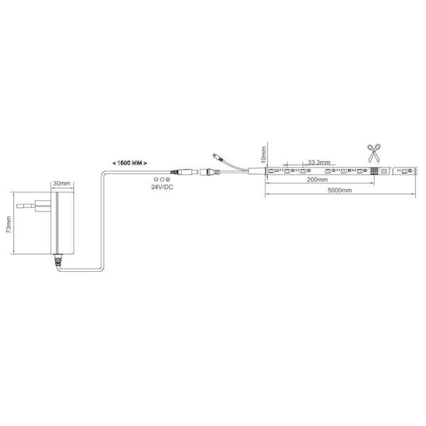 Taśma pasek ledowa R65545102 RL Light 15W 3000K 950lm z pilotem czarna