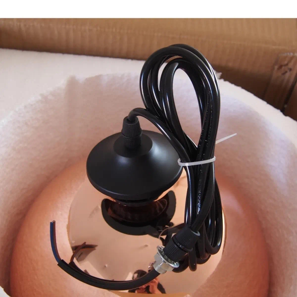 Wisząca lampa ball Glow ST-9021-M copper Step klosz lustrzany miedziana