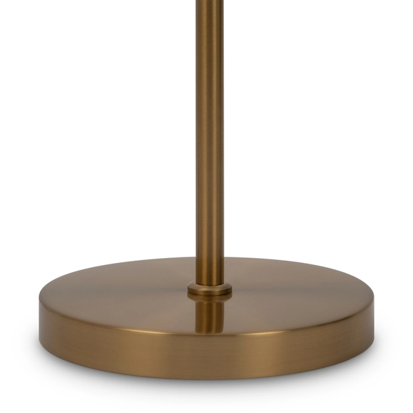 Lampa stojąca Ring MOD013FL-01BS Maytoni do salonu kula mosiądz biała