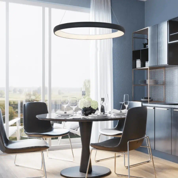 Wisząca ledowa lampa 2060 LED 60W 3000K do przedpokoju czarny
