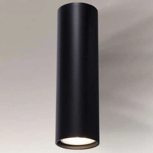 Kinkiet LAMPA ścienna NODA 4438 Shilo metalowa OPRAWA tuba przyścienna czarna