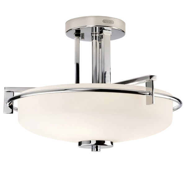 LAMPA sufitowa Taylor QZ-TAYLOR-SFBATH Elstead QUOIZEL szklany plafon łazienkowy chrom