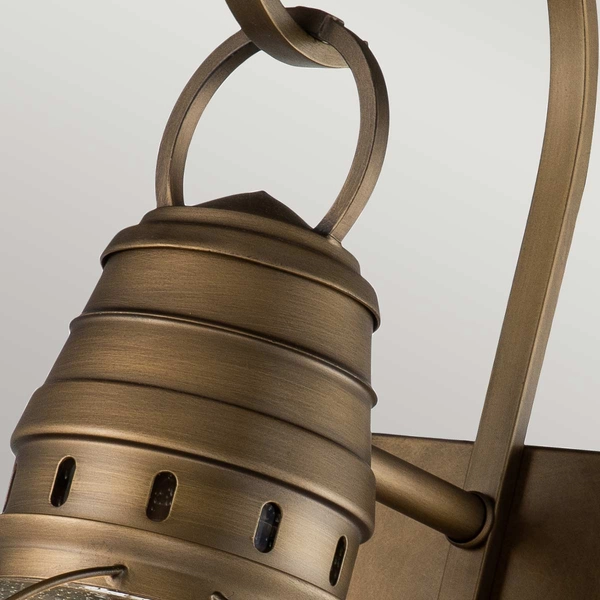 Ścienna lampa zewnętrzna Bridge Point KL-BRIDGEPOINT-L-NBR IP44 mosiądz