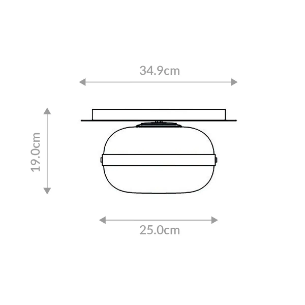 Plafon retro szklany Nottingham QN-NOTTINGHAM-F-S-AB mosiądz bursztynowy