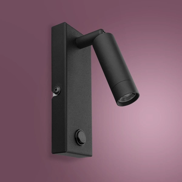 Lampa ścienna nad łóżko Enzo 4484 TK Lighting tuba regulowana czarna