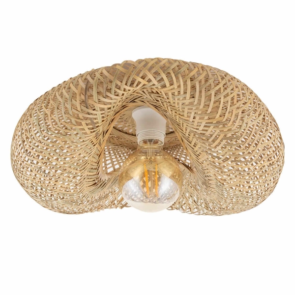 Plafon Havana 11170 japandi siatka koszyk bambusowy drewniany biały