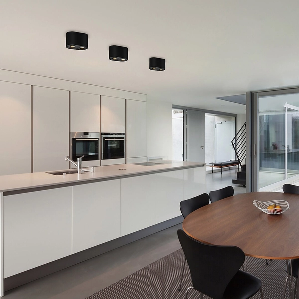 Regulowana lampa natynkowa Kobald 2051 czarny plafon przysufitowy