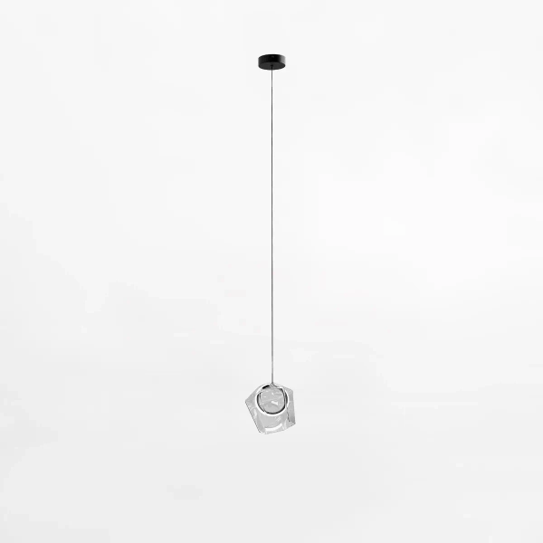 Szklana wisząca lampa COLORE MD3350-1BL/C LED 6W 3000K czarny