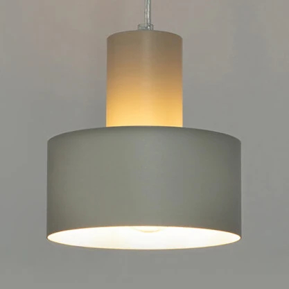 Potrójna wisząca lampa Rif 3 41163 do salonu metalowa szara beżowa