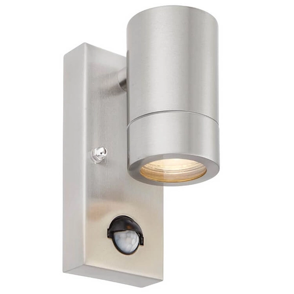 Elewacyjna lampa na taras Palin PIR 75431 czujnik ruchu tuba IP44 srebrna