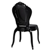 Zdobione krzesło King 666-APC.BLACK King Home eleganckie do salonu czarne