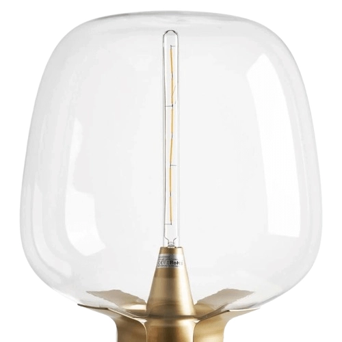 Nocna lampka do sypialni FATA ST-7278-S GOLD bubble przezroczysta złoty