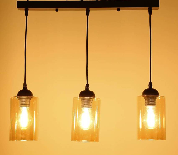 Wisząca lampa na listwie Bistro 33-00545 Candellux szklane tuby czarne