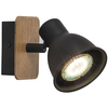Kinkiet LAMPA ścienna MAC 5902 Rabalux metalowa OPRAWA skandynawski reflektorek regulowany drewno czarny