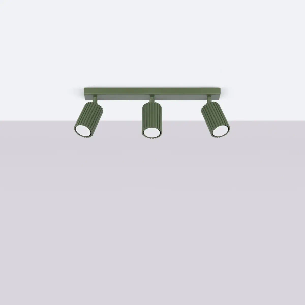 Potrójna lampa sufitowa KARBON SL.1619 regulowana oliwkowa