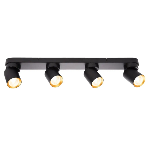 Loftowa sufitowa regulowana lampa ANDY ML9939 do salonu czarno złoty
