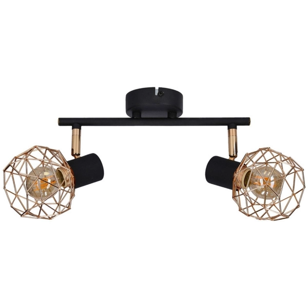 Kinkiet ścienny na listwie Acrobat 92-66336 Candellux czarny złoty