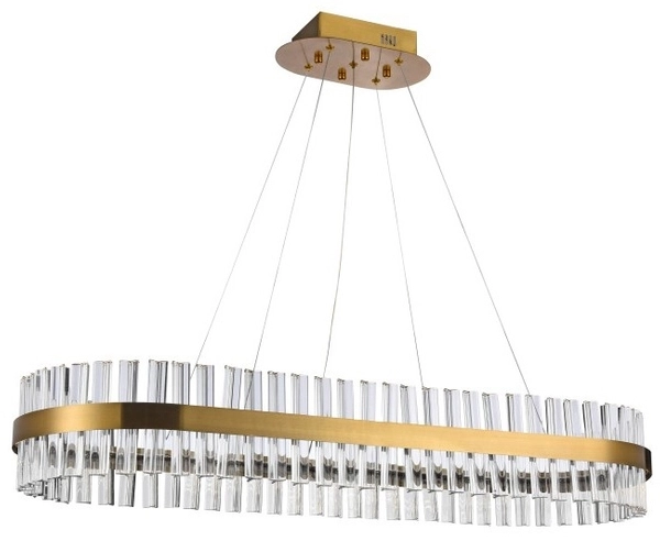 Podłużna lampa wisząca Francesca AZ5263 LED 64W mosiądz