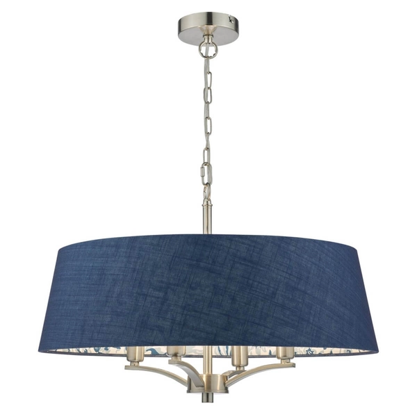 Lampa wisząca Down DOW0423-EH Dar Lighting wzorzysta owal do salonu niebieska