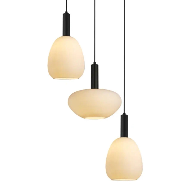 Wisząca lampa Gater PND-23541-3-BK-OP potrójna do salonu czarny