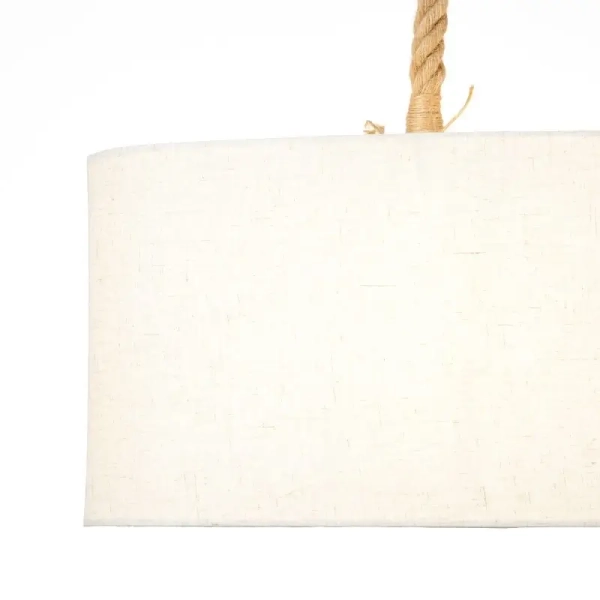 Abażurowa lampa wisząca Sailor 99195/09 nad wyspę biała brązowa