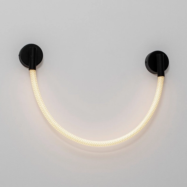 Kinkiet ścienny świetlny CURA LE44258 LED 7W 3000K wąż czarny biały