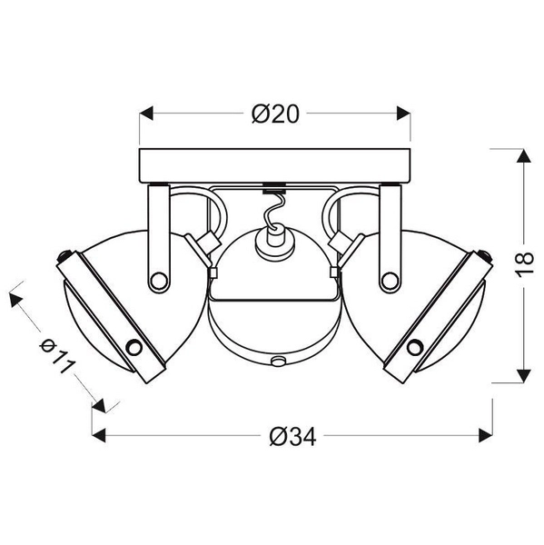 Sufitowa LAMPA rustykalna FRODO 98-71095 Candellux metalowa OPRAWA regulowana plafoniera industrialna rdzawa