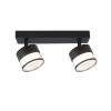 Podwójna lampa sufitowa Kendal LP-6331/2WS TR/BK regulowana czarna