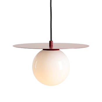 Lampa wisząca kula Loop 1125G15_S Aldex do salonu czerwona biała