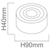 Okrągła LAMPA natynkowa Rullo Nero Mini IP44 Orlicki Design metalowa OPRAWA sufitowa LED 5W 3000K spot IP44 czarna