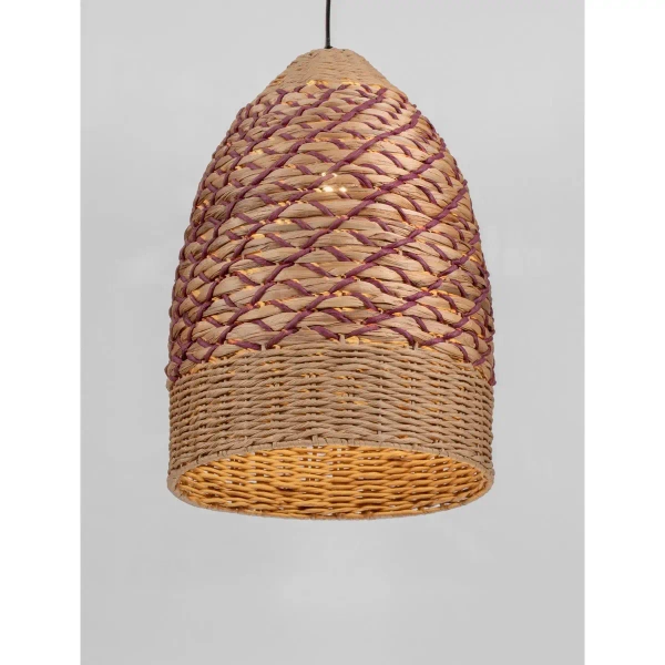 Boho lampa zwisająca SARMENA LE45354 12W brązowa czerwona