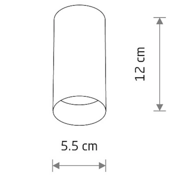 Lampa sufitowa spot Mono 10785 Nowodvorski rurka minimalistyczna szara