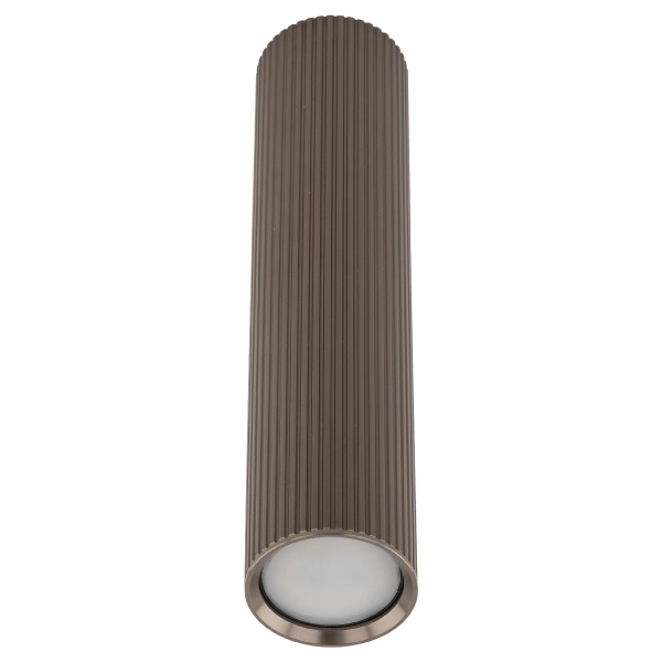 Nowoczesna sufitowa lampa Tube 11029 tuba żebrowana brązowy