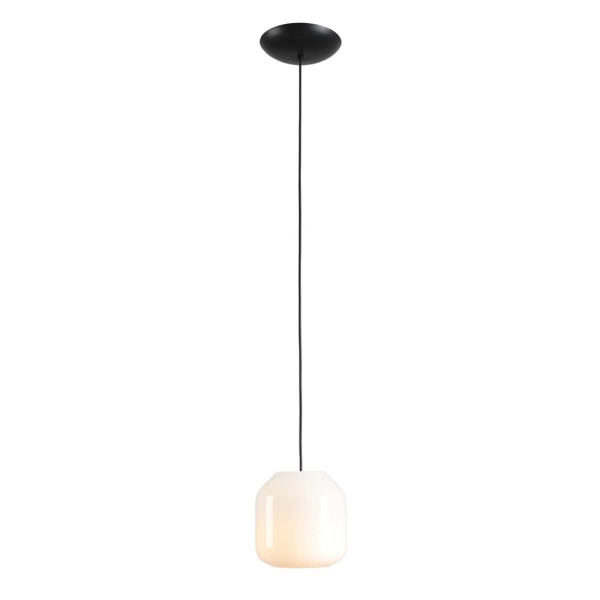 Lampa wisząca szklana FLASK czarna 1xE27 industrialna do sypialni 8500G1_S