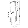 Kryształowa lampa wisząca DUERO 32-25265 LED 6W 3000-3200K crystal chrom