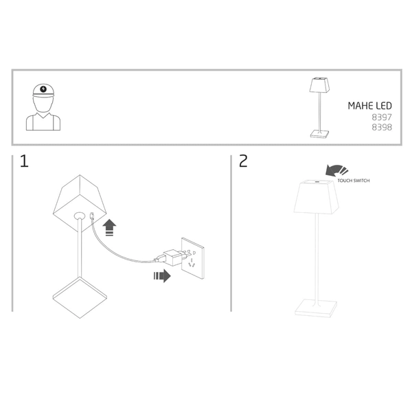 Ogrodowa lampa stojąca Mahe 8398 Nowodvorski LED 2,2W 3000K IP54 na USB czarna
