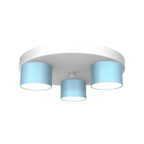 Sufitowa lampa nowoczesna Dixie do pokoju biała niebieska