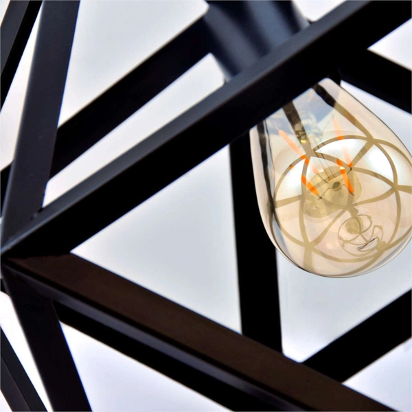 Retro LAMPA wisząca DENMARK 305534 IL MIO metalowa OPRAWA vintage zwis klatka czarna