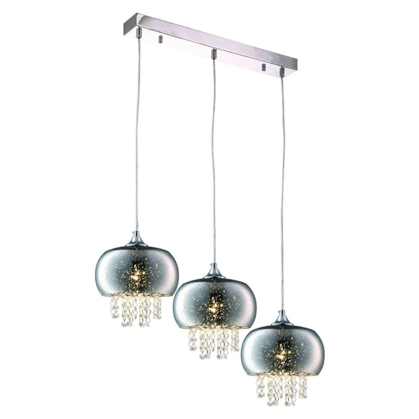 LAMPA wisząca STARLIGHT ML3787 Milagro metalowa OPRAWA listwa ZWIS z kryształkami kaskada glamour crystal chrom