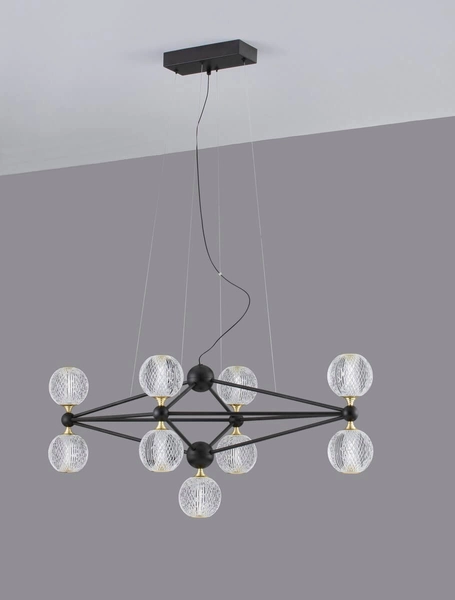 Lampa wisząca BOYA LE42738 LED 42W 3200K z funkcją ściemniania czarna