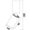 Sufitowa LAMPA plafon FOCUS S  C051CL-01B Maytoni metalowa OPRAWA kinkiet tuba regulowana czarna