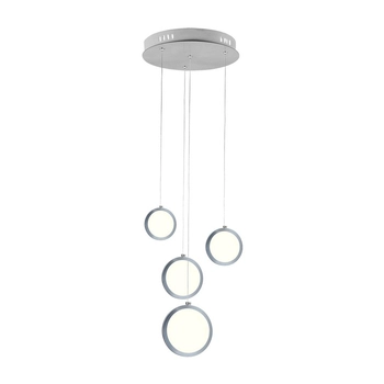 LAMPA wisząca CIRCOLO ML265 Milagro metalowa OPRAWA zwis LED 29W 4000K okręgi circles chrom