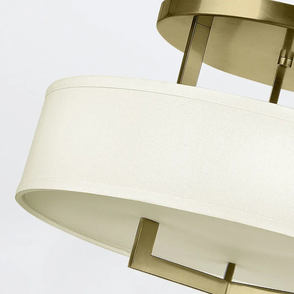 Sufitowa lampa do salonu Hampton HK-HAMPTON-SF-BB okrągła mosiądz