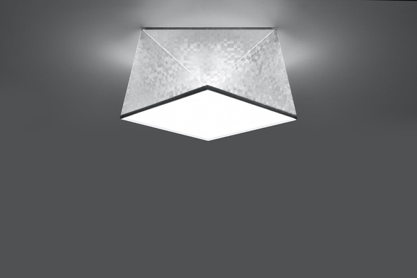 LAMPA sufitowa SL.0688 geometryczna OPRAWA natynkowa srebrna