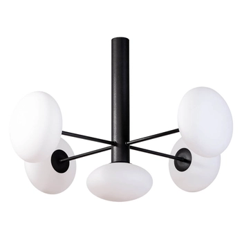 Sufitowa lampa kulista Omi 1198 Zumaline szklana biała czarna