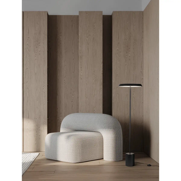 Stojąca lampa do sypialni FOVENTO LE45442 LED 27W 3000K czarna