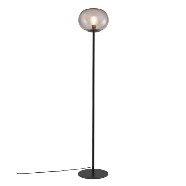 Kulista lampa podłogowa Alton 2010514047 szklana czarny przydymiony